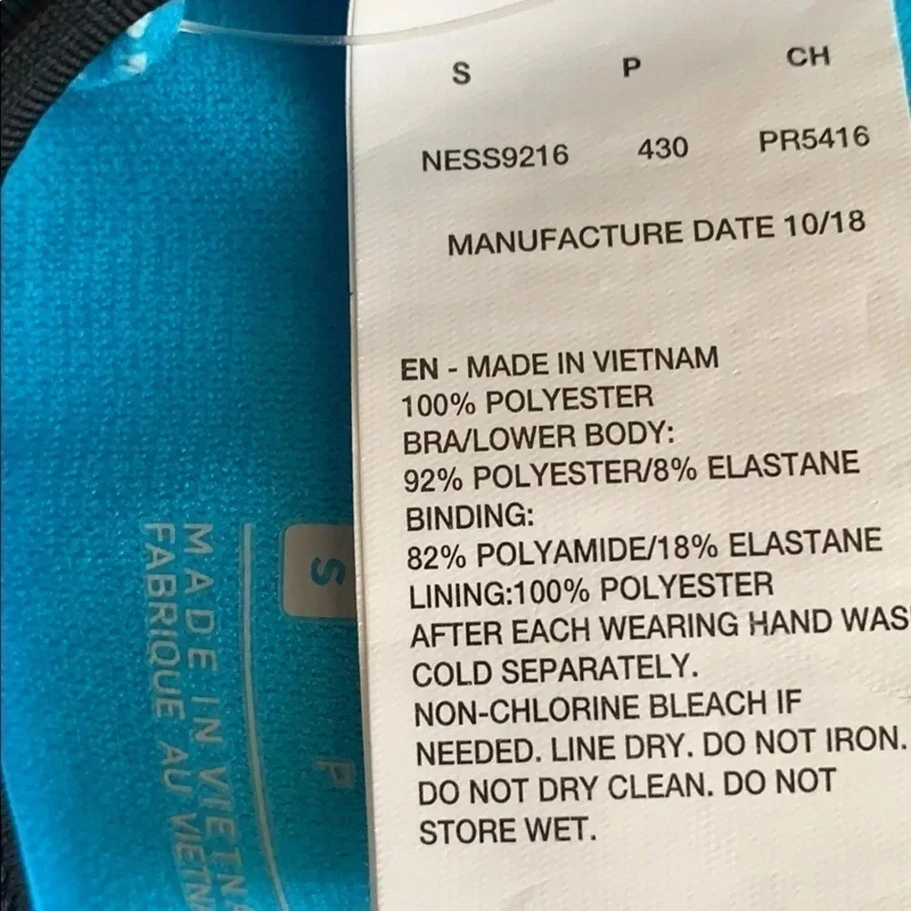 Nike Swim Tankini Blouson Top Sz S Blue NWT - Picture 8 of 11